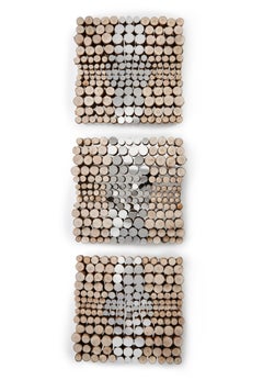 Willow II: Wall Mirror and Wood Hanging by Lee Borthwick