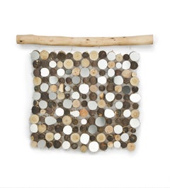Woven Tapestry II: A Wall Hanging of Mirrors and Fallen Wood by Lee Borthwick