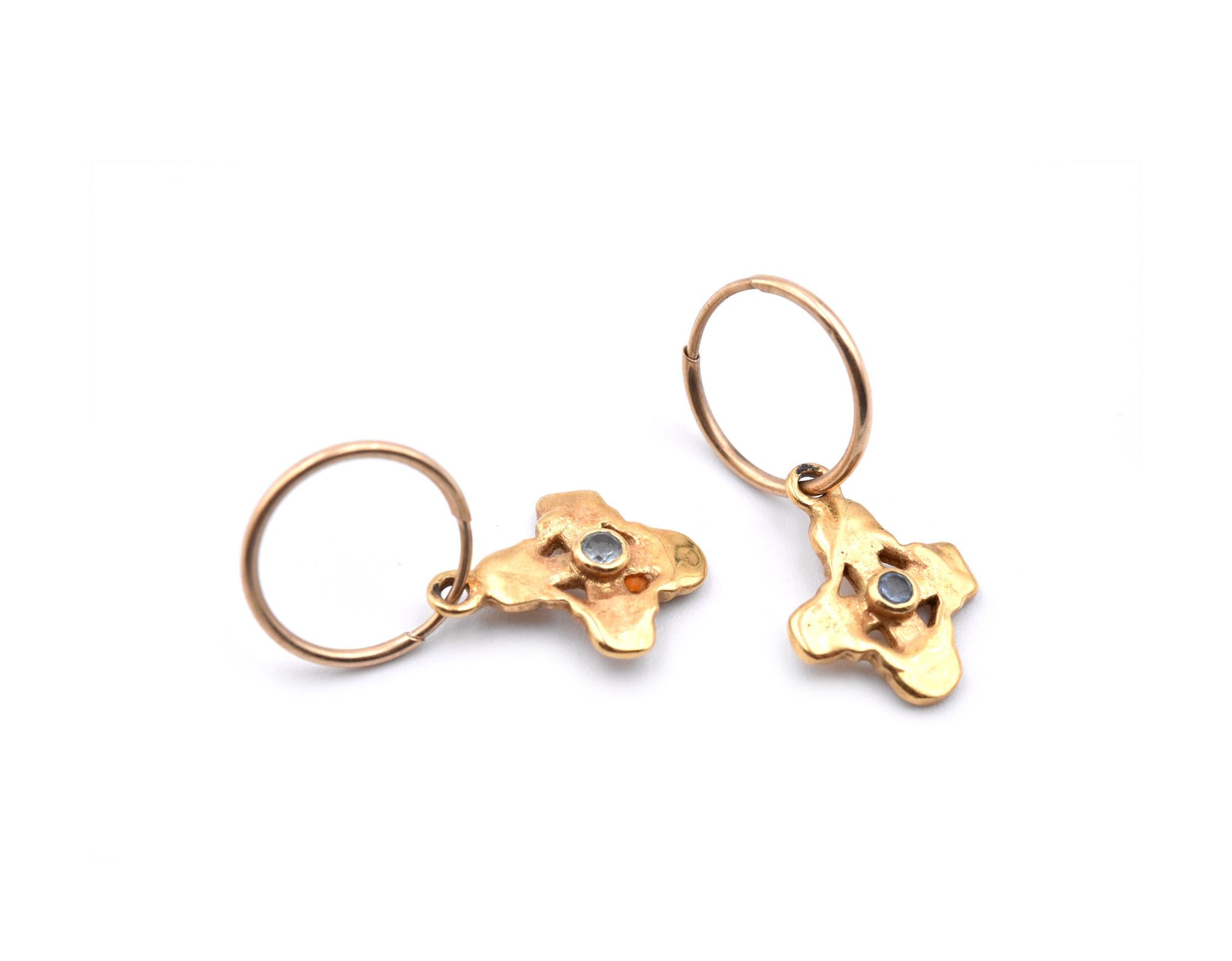 Designer: Lee Brevard
Material: 18K Yellow Gold 
Dimensions: the earring measures 24.99 X 11.10mm
Weight:  2.54 grams
