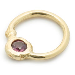 Lee Brevard 18 Karat Yellow Gold Pink Topaz Charm