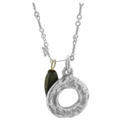 Lee Brevard Sterling Silver “Dane” Rope Link Charm Necklace