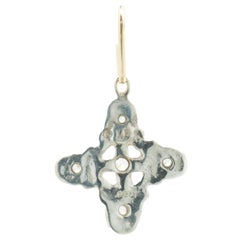 Lee Brevard Sterling Silver Five Stone Signature Cross Charm