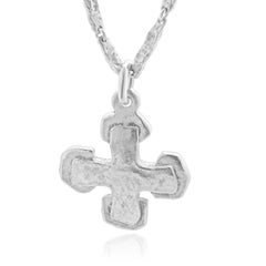 Lee Brevard Sterling Silver Large Palm Cross Necklace