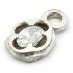 Lee Brevard Breloque en argent sterling avec CZ en forme de marquise