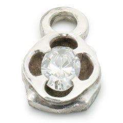 Lee Brevard Sterling Silver Marquise CZ Charm