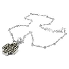 Lee Brevard Sterling Silver Old Money Chain Cross Charm Necklace