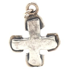 Used Lee Brevard Sterling Silver Palm Cross Pendant