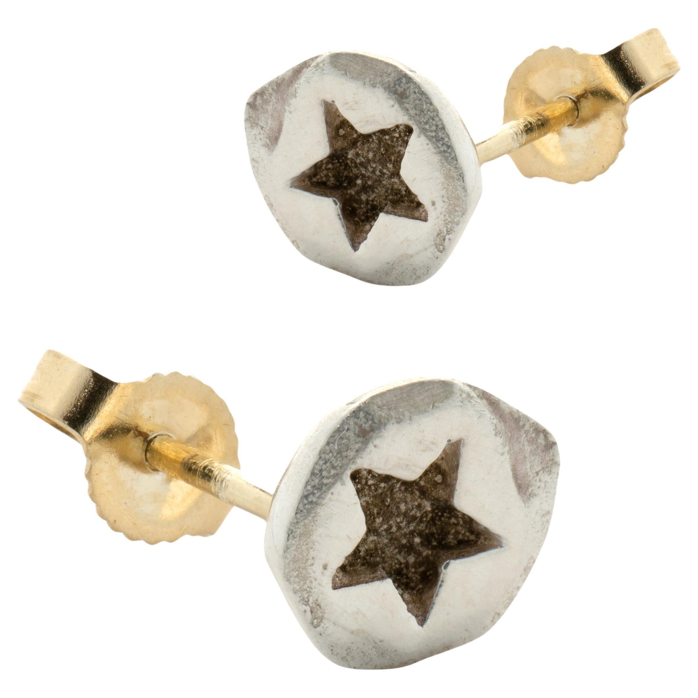 Lee Brevard Sterling Silver Star Stud Earrings For Sale