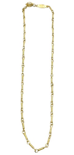 Lee Brevard Wrapped Link Style Chain Necklace in 18 Karat Yellow Gold