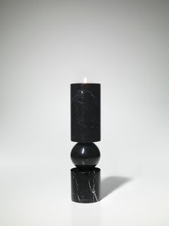 Lee Broom - Fulcrum Candlestick Black Marble - Small