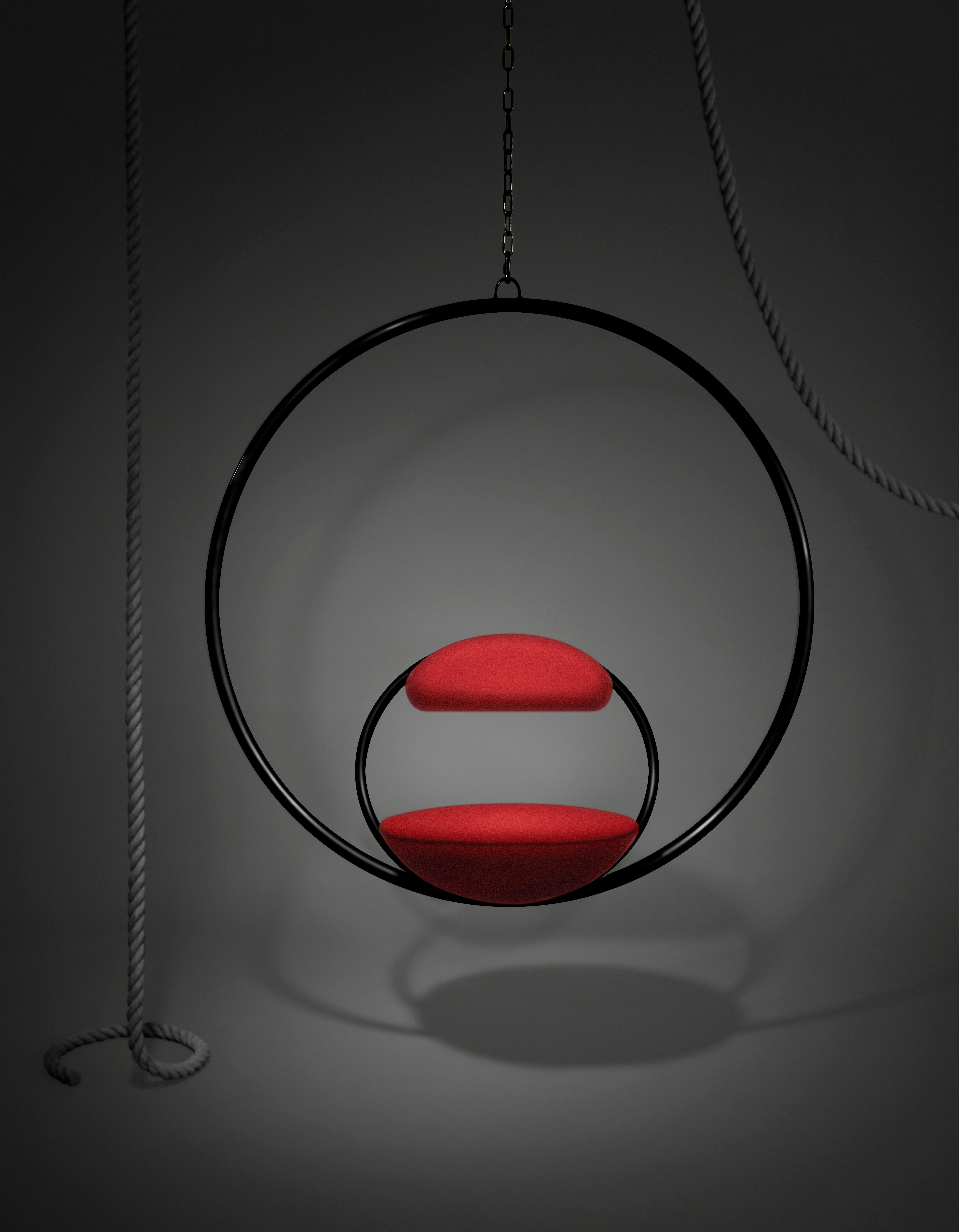 Britannique Lee Broom - Chaise cerceau suspendue noire en vente