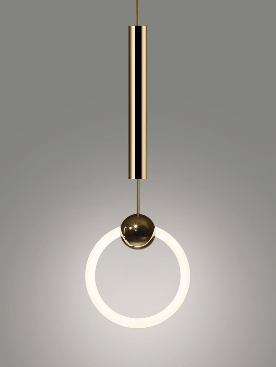 The iconic Ring Light by Lee Broom is relaunched as a brand new full-LED product for 2023. Featuring a polished gold sphere pierced by a dimmable LED tube to form the striking ring of light. A pendant of simplicity and elegance.

TECHNICAL