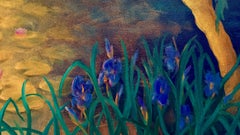 Flower Moon, Original Signed Contemporary Magical Realism Symbolist Painting