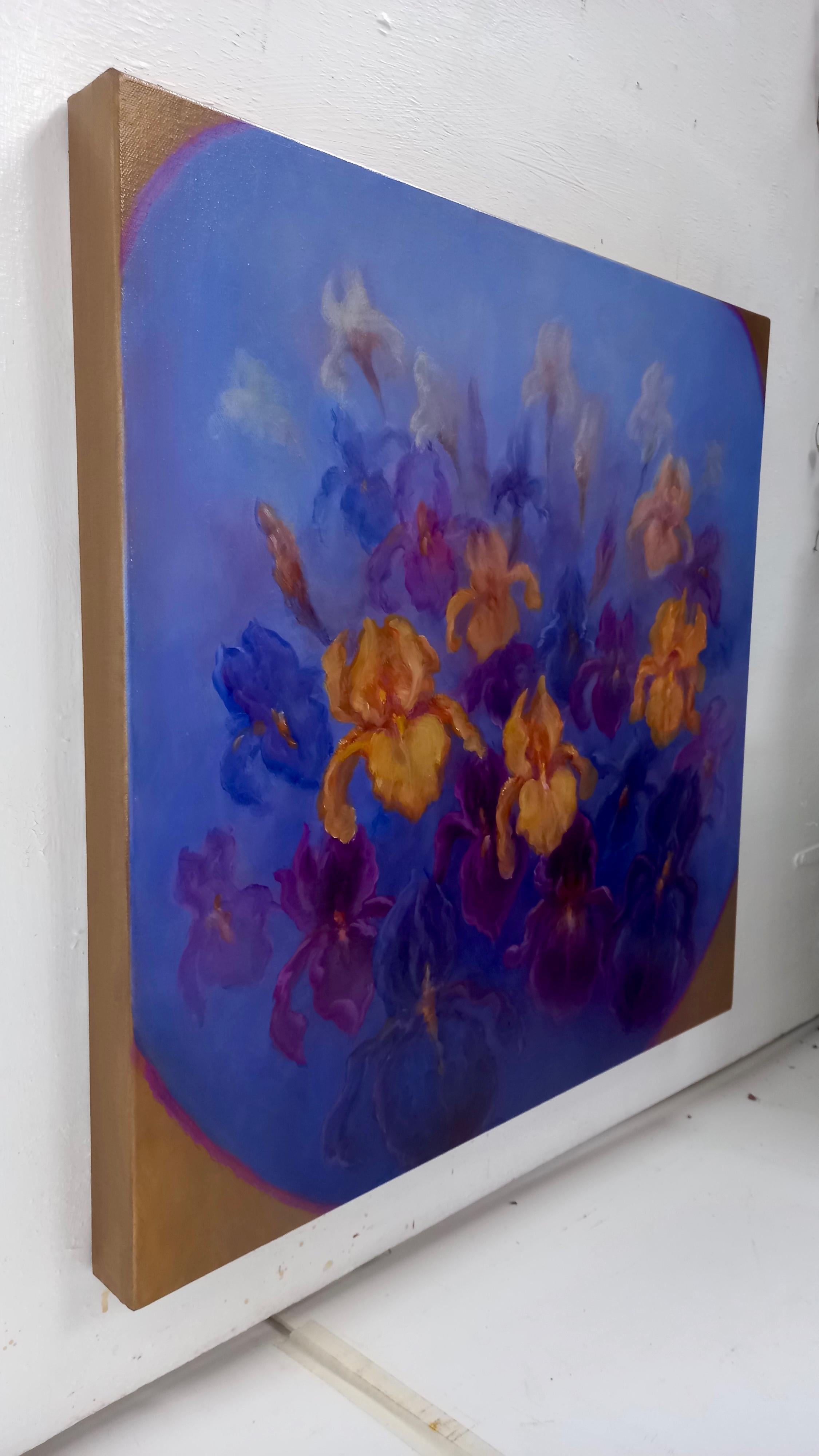 Irises - Contemporary Oil Flower Painting, 2023 For Sale 2
