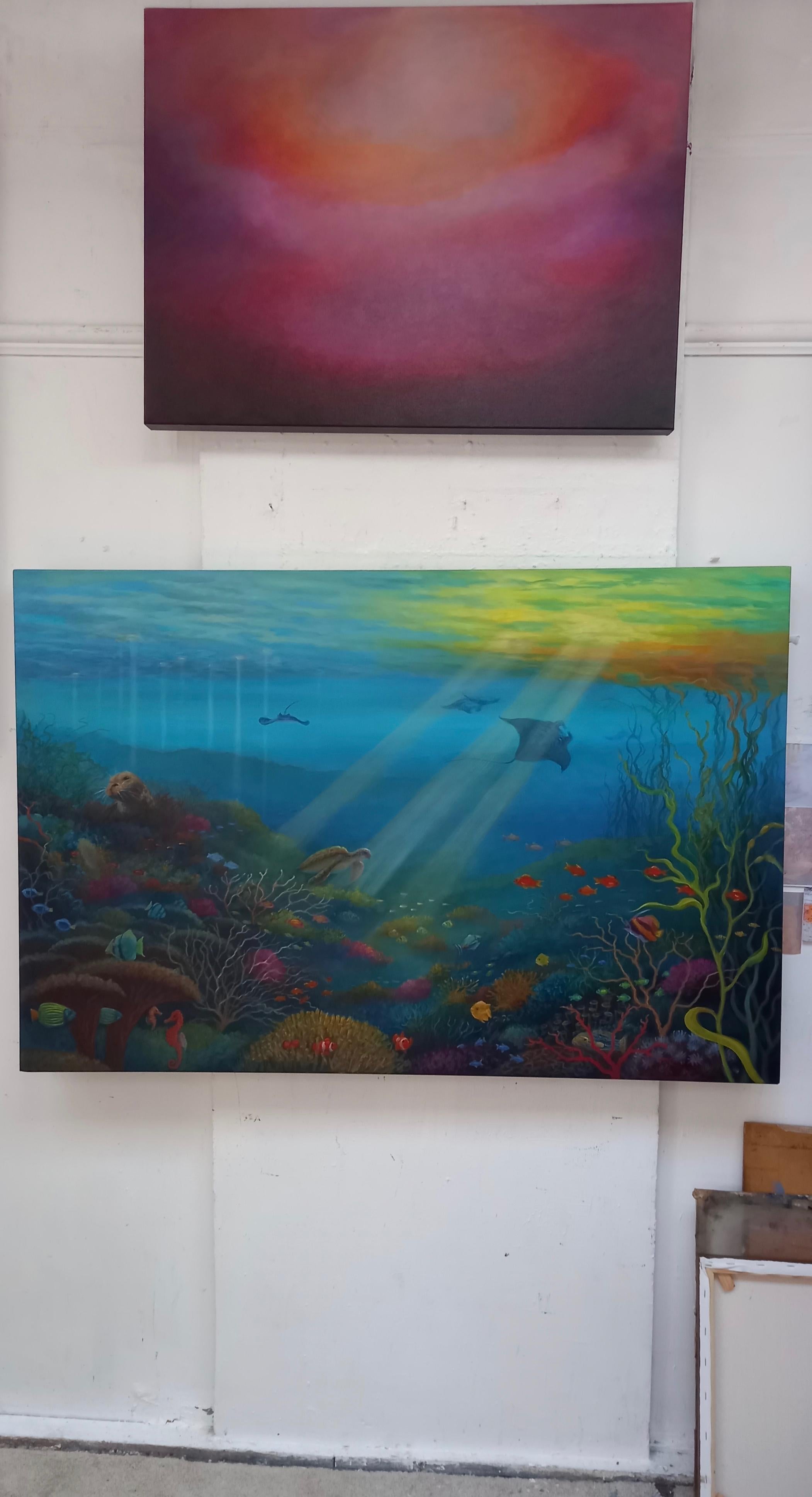 Pacific Rays - Contemporary Oil Animal Painting, 2023 For Sale 5