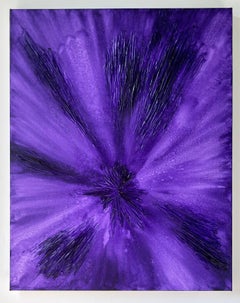 "Dioxazine" Purple Contemporary Abstract Textured Canvas Painting Lee Clarke