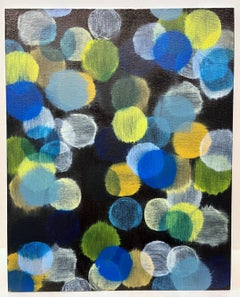 "Light Cluster Study #2" Colorful Dot Contemporary Abstract Canvas Painting