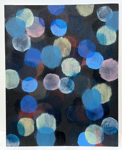 "Light Cluster Study #3" Colorful Dot Contemporary Abstract Canvas Painting