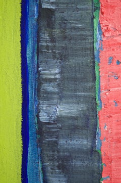 "Pioneer Prints" Colorful Contemporary Linear Abstraction Canvas Painting