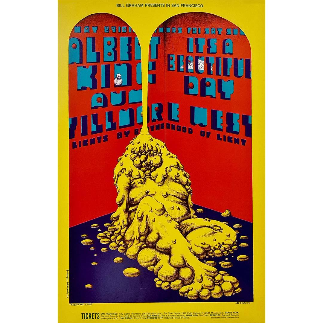 1969 psychedelic poster created by Lee Conklin for It's a Beautiful Day and Aum For Sale 1