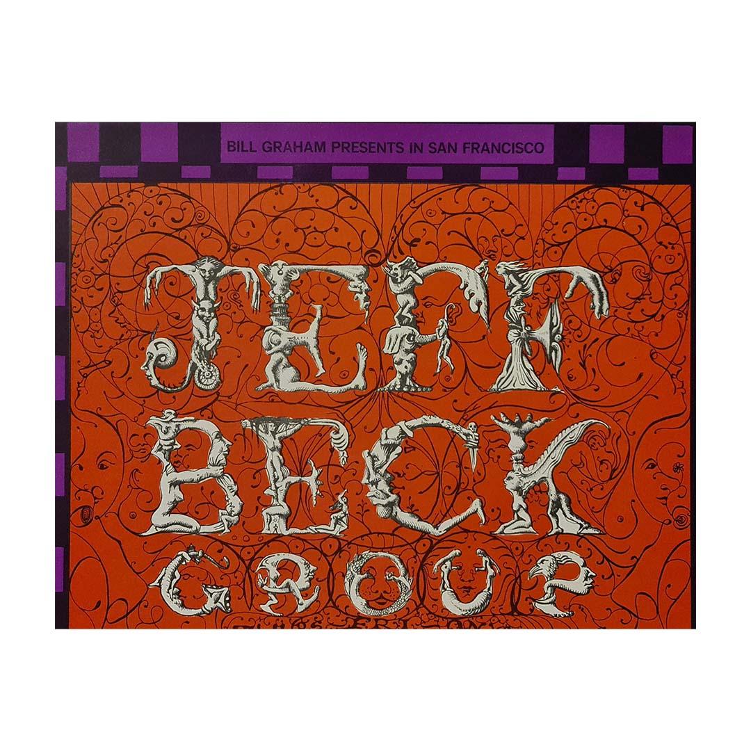 Affiche psychédélique de 1968 pour le groupe Jeff Beck en vente 1