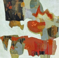 "Presidio Vista" - Abstract Expressionist Acrylic Painting - Red and Earth Tone