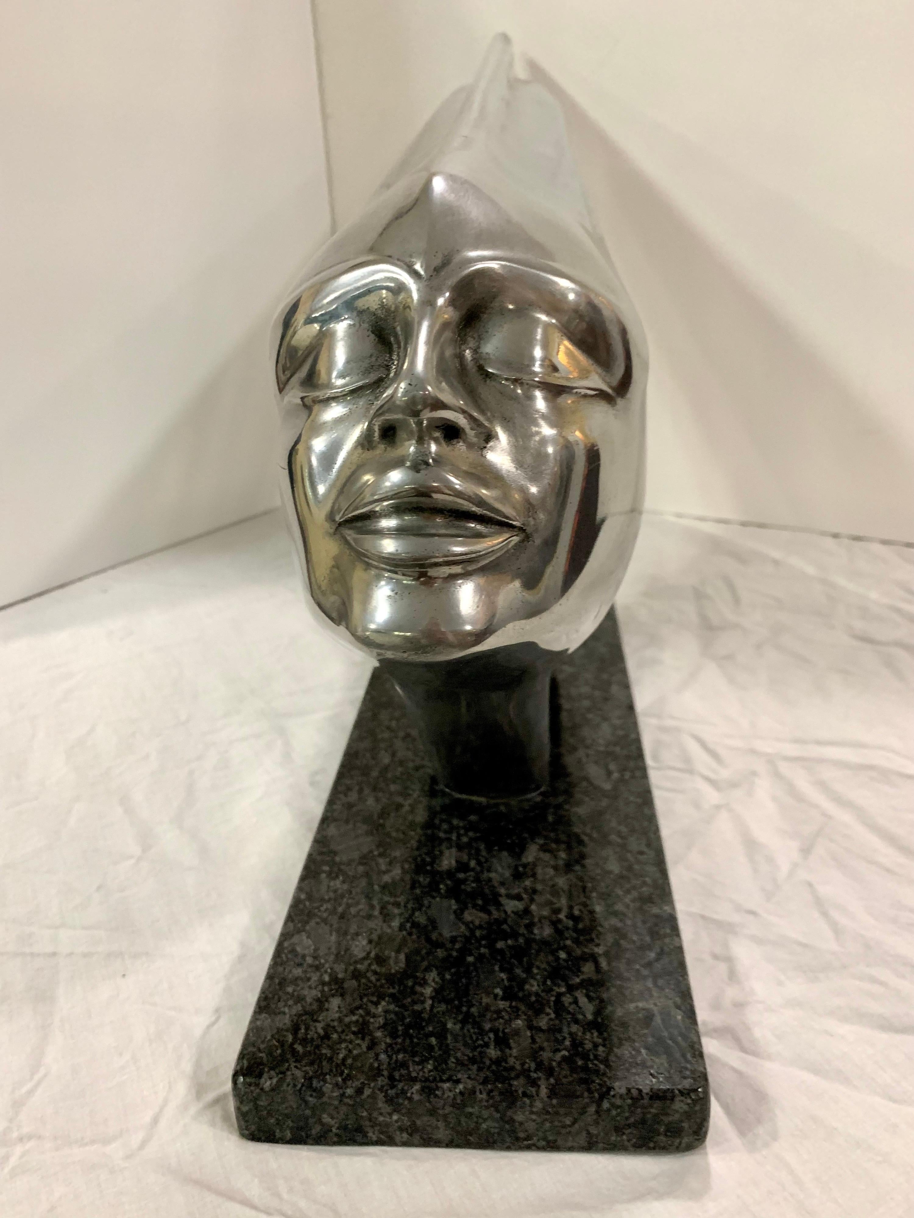 Sculpture Siren Art Déco moderne de déesse chromée de Lee Duran n° 2 sur 5 fabriquée en vente 8