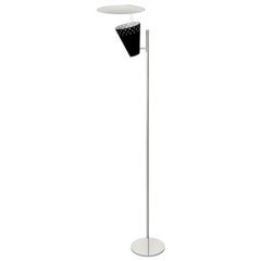 Lampadaire Lee en laiton avec détails en argent