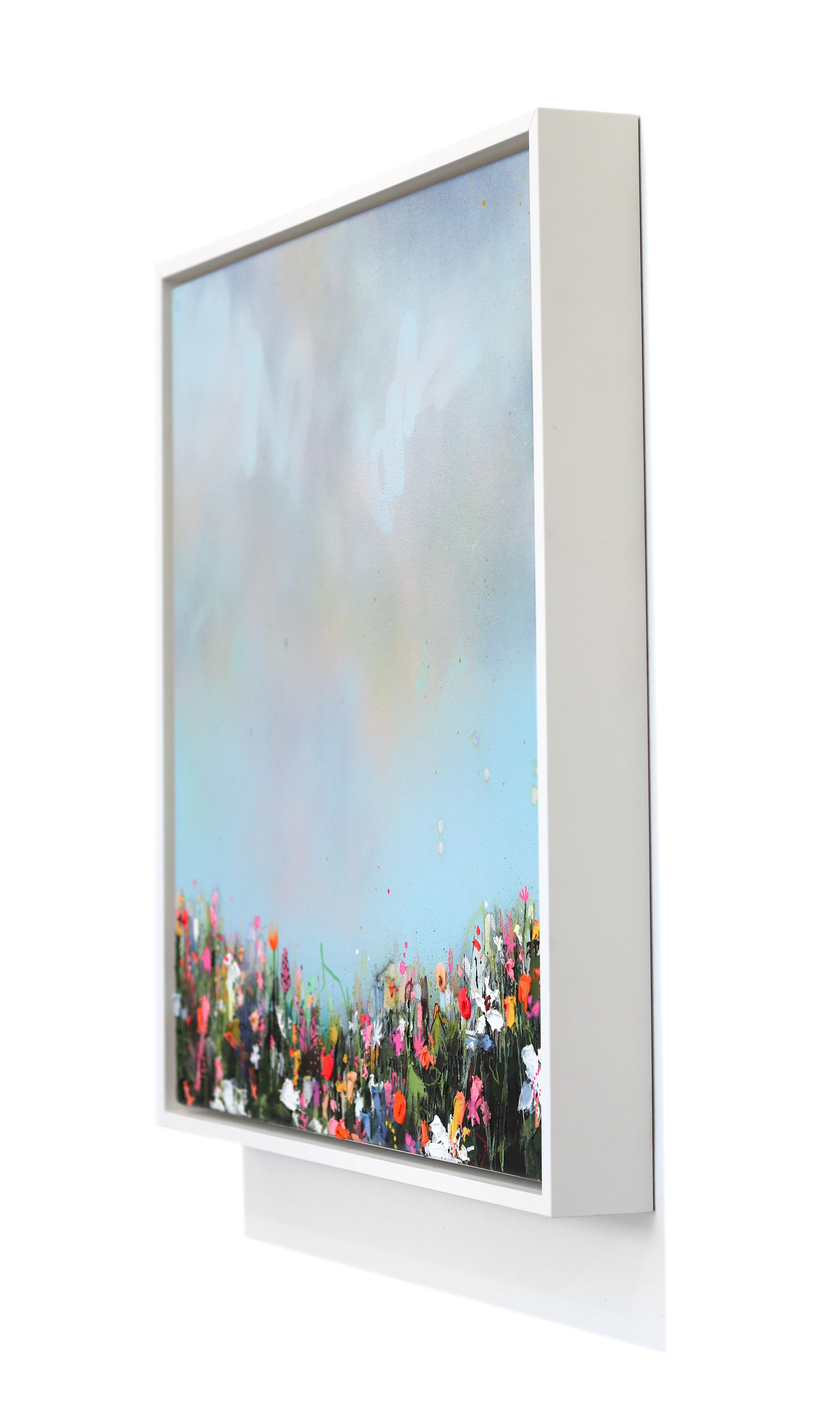 Clear Skies Ahead - Modern Abstract Textured Nature-Inspired Mixed Media Art For Sale 3