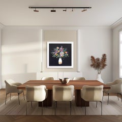 Floral Drama - Colorful Mixed Media Still Life Artwork