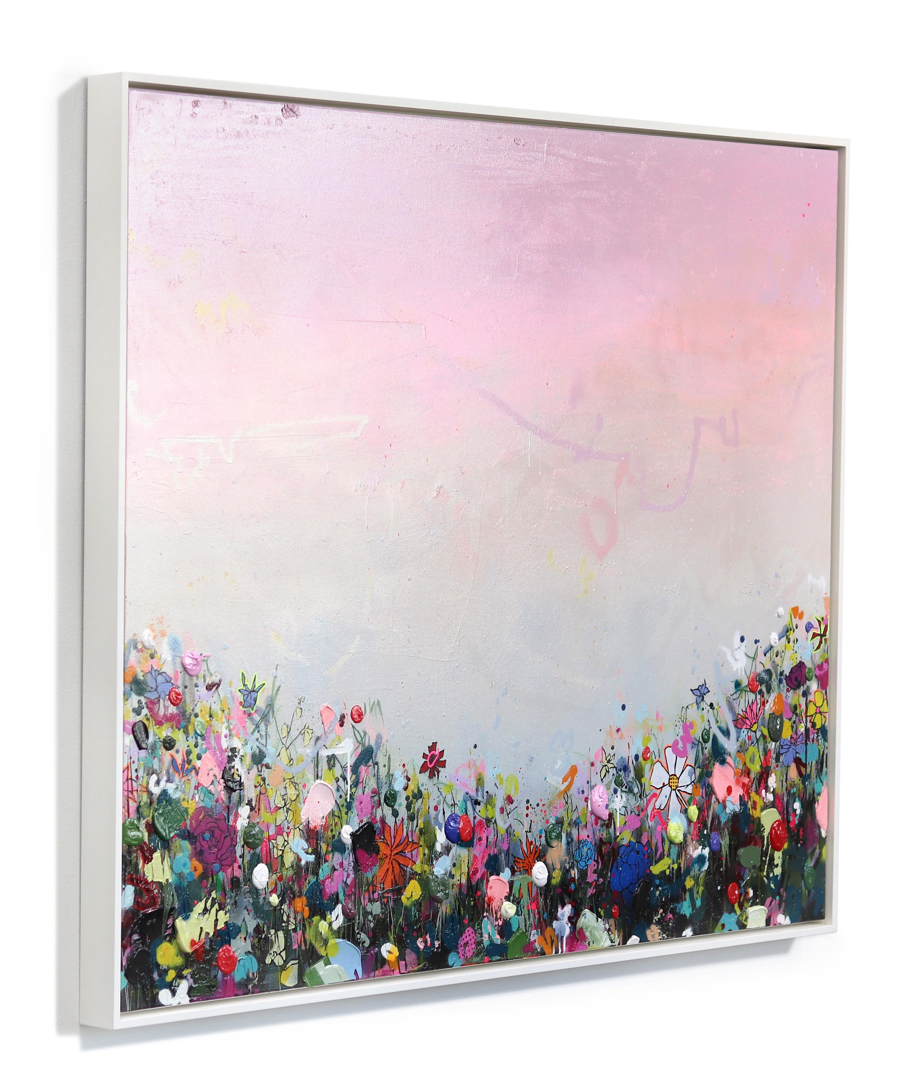Lavender Sunlight - Opera d'arte pop colorata a tecnica mista - Painting di Lee Herring