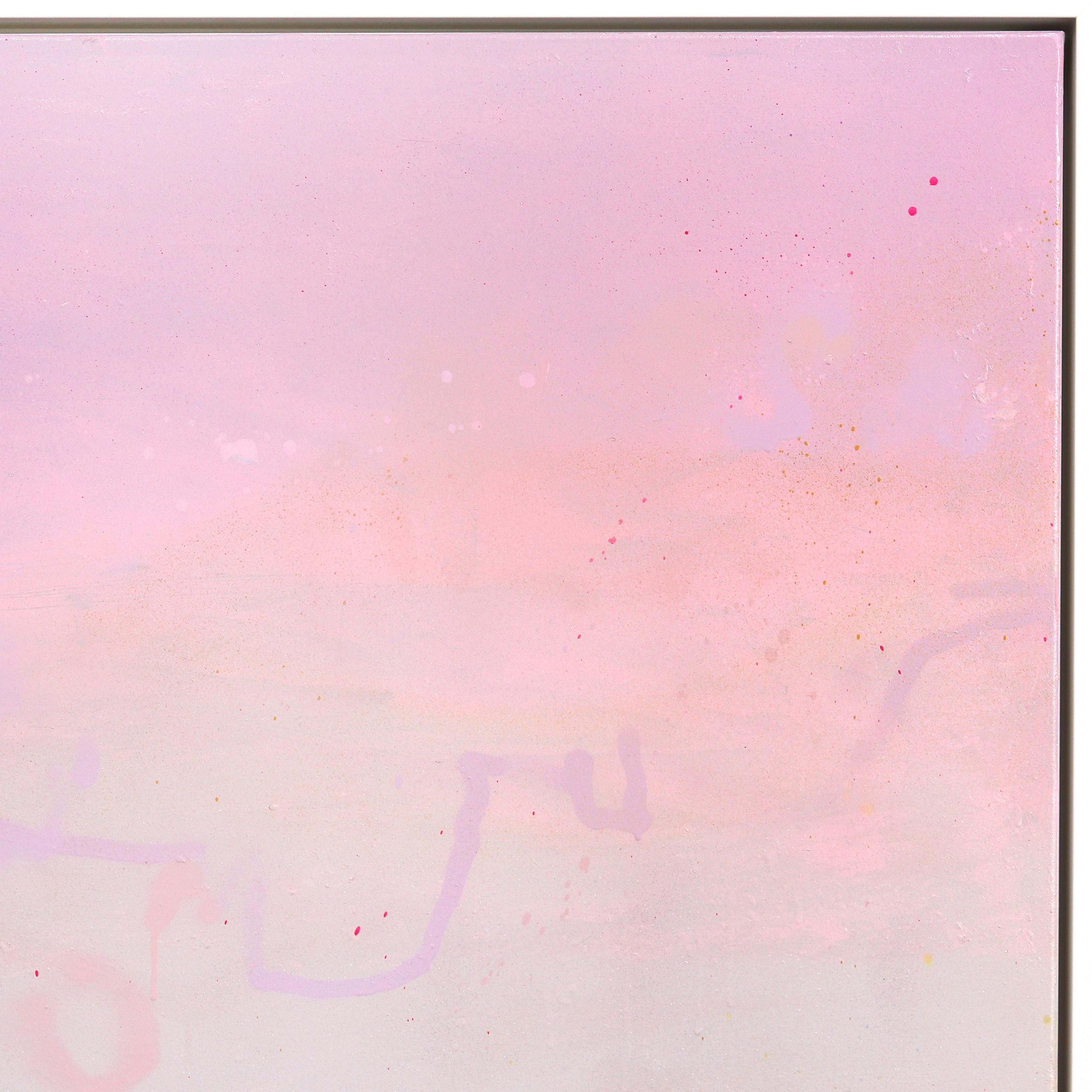 Lavender Sunlight - Opera d'arte pop colorata a tecnica mista in vendita 2