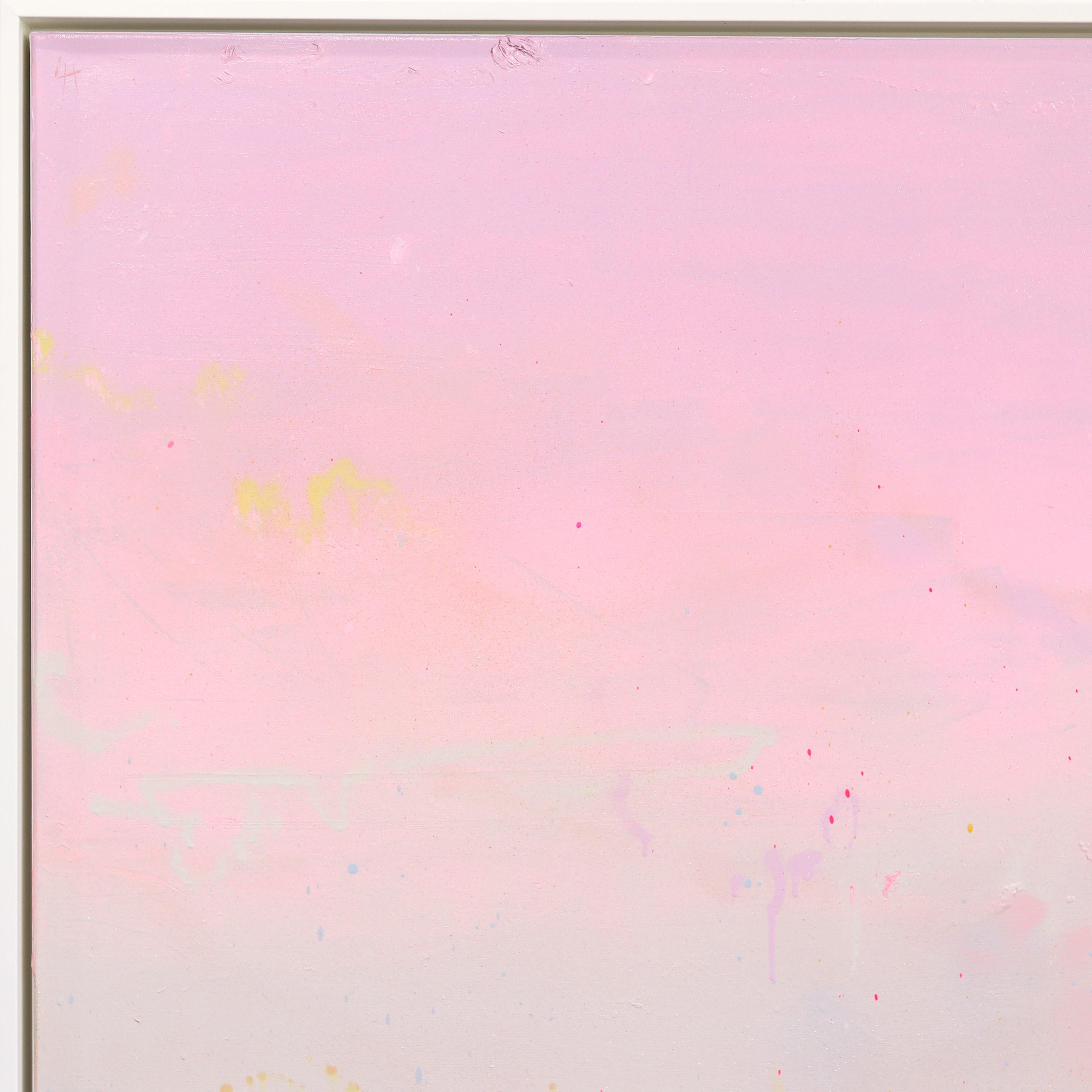 Lavender Sunlight - Opera d'arte pop colorata a tecnica mista in vendita 3