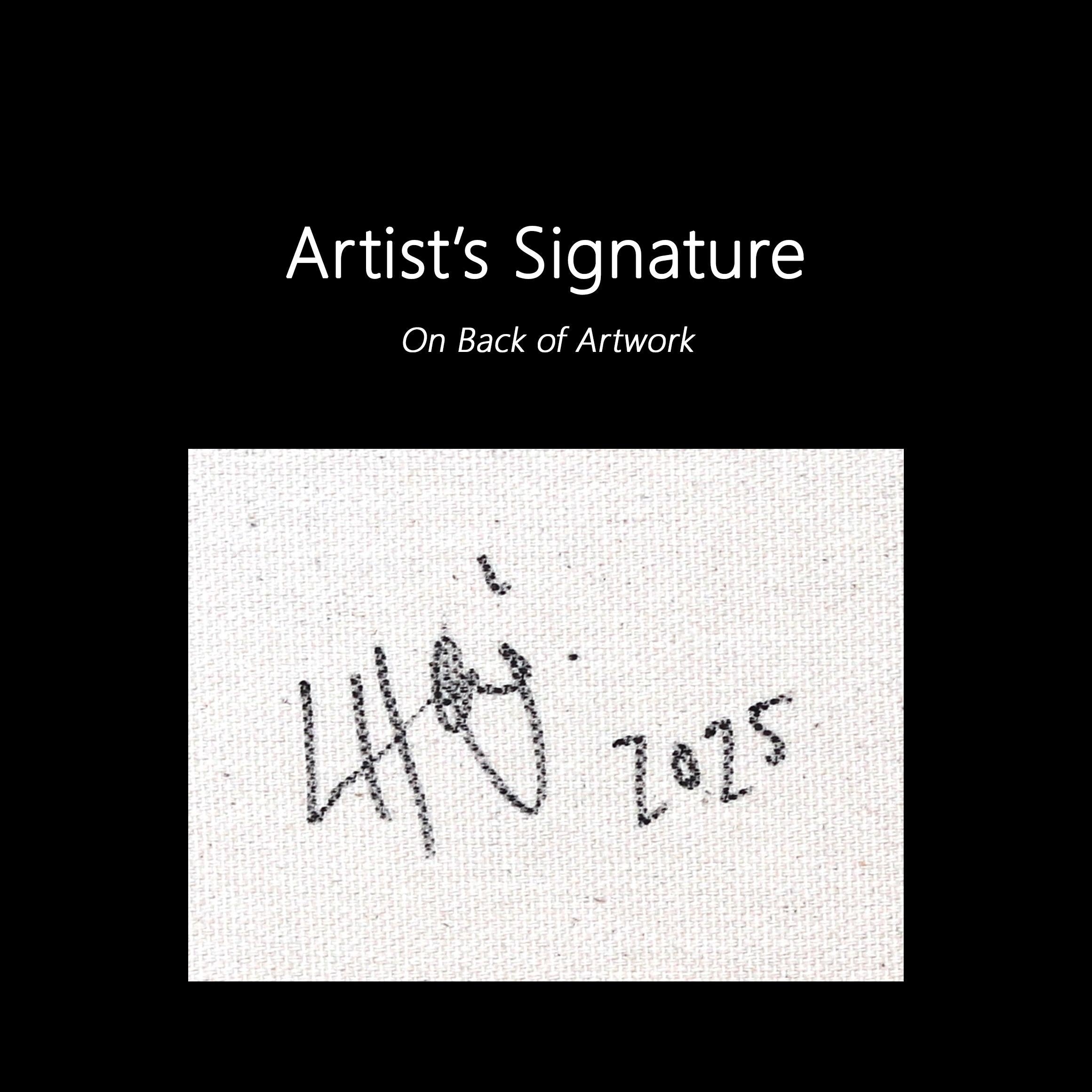 Soft Summer - Large Contemporary Abstract Textured Cool Tone Landscape Art en venta 5