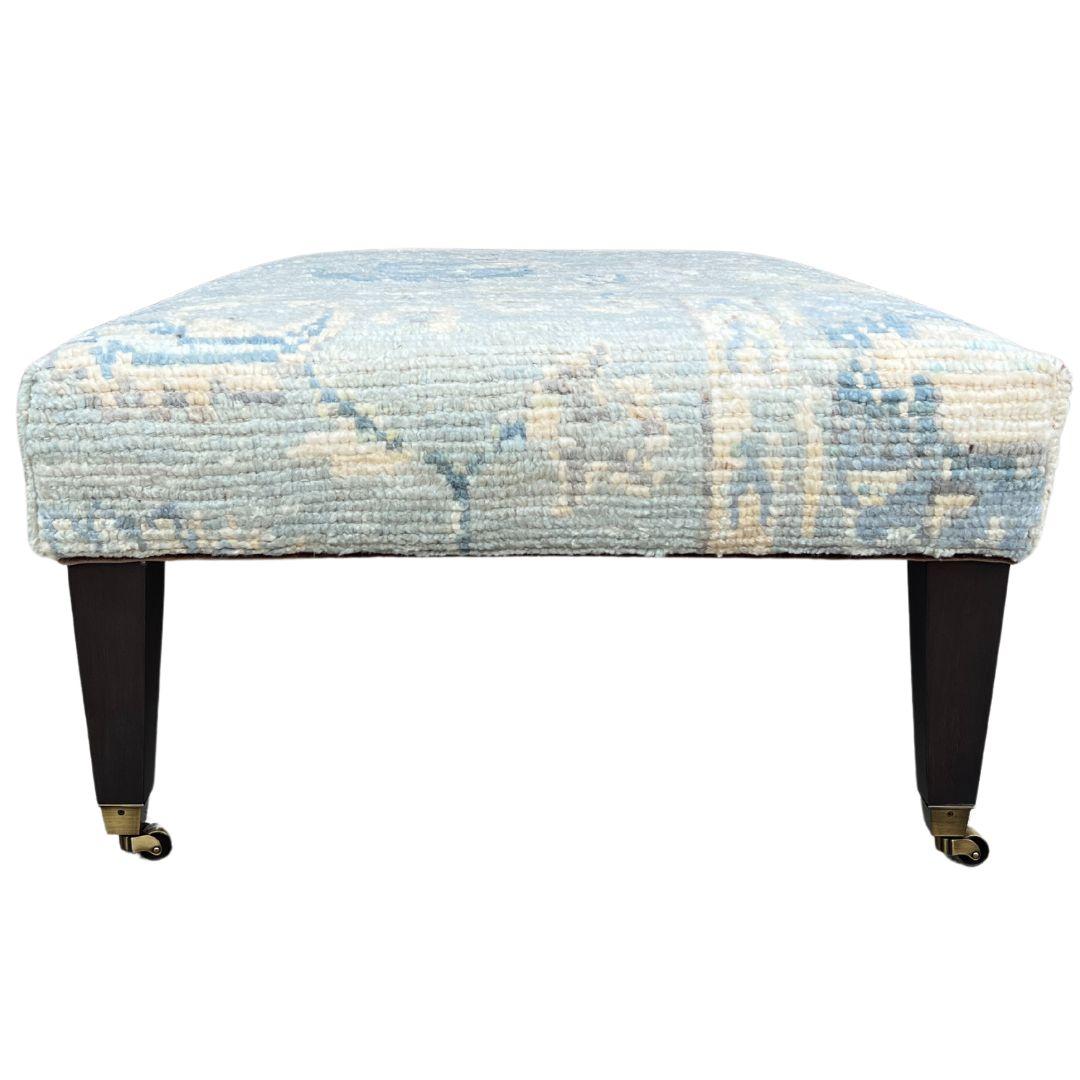 Metal Lee Industries Vintage Rug Cocktail Ottoman For Sale