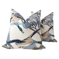 Lee Jofa “Flying Ducks in Blue Pillows- a Pair