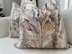 Lee Jofa "Taplow" in Sand/Dove 22” Down-Filled Pillows - a Pair