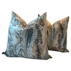 Lee Jofa "Taplow" in Sea Mist 22” Down-Filled Pillows - a Pair