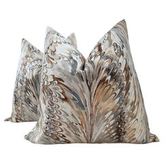 Lee Jofa "Taplow"in Sand and Dove Pillows - a Pair