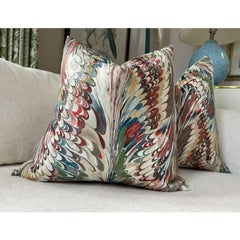 Lee Jofa "Taplow"in Spice and Leaf Down-Filled Lumbar Pillow 12" x 20"