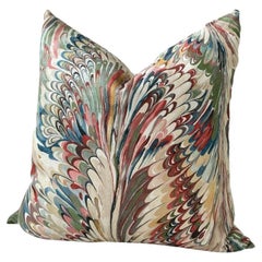 Lee Jofa "Taplow "in Spice and Leaf Cuscino lombare in piuma d'oca 12" x 20"