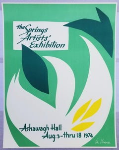 A. Hall: Poster della mostra degli artisti di Springs /// Artista femminile astratto