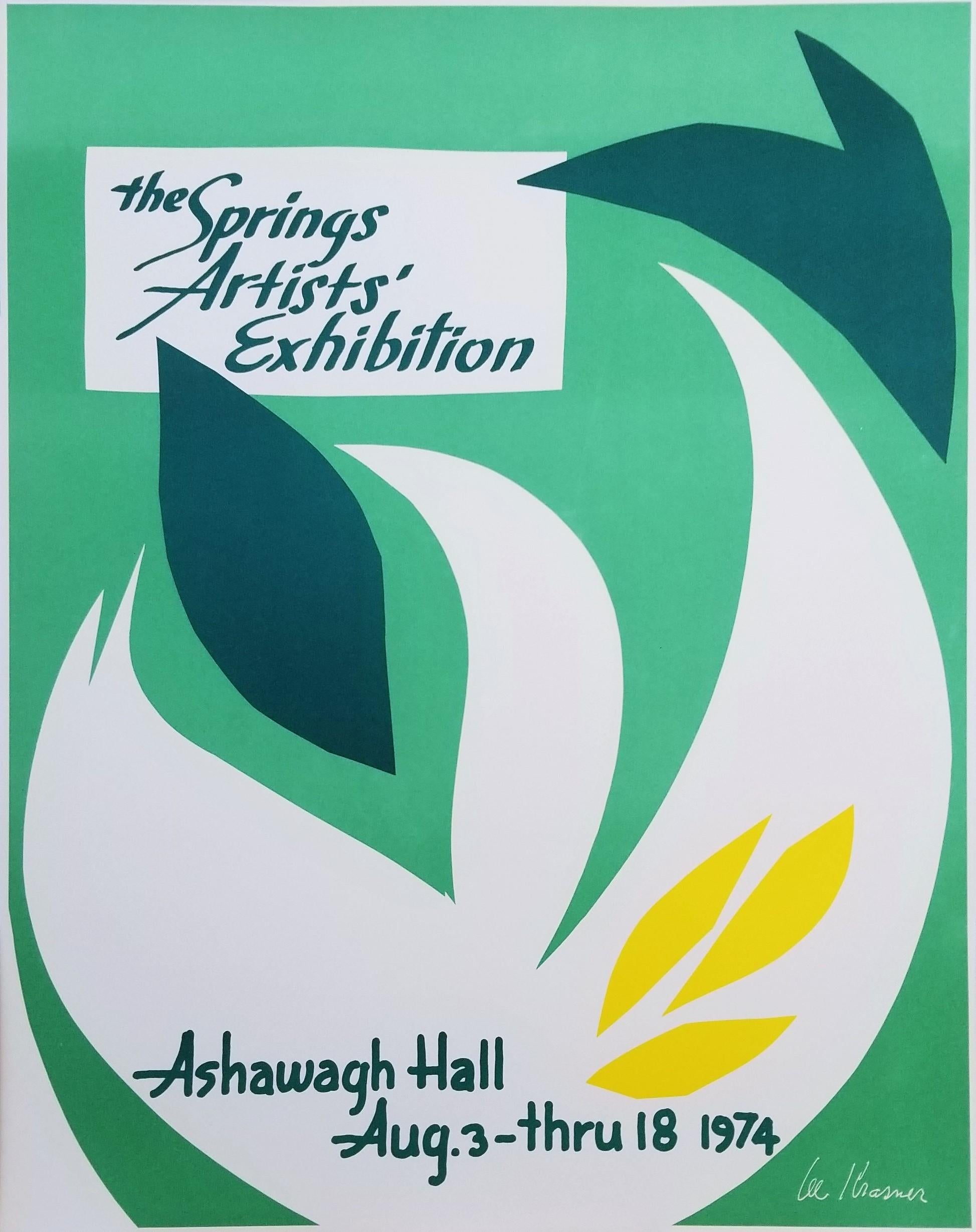 Lee Krasner Abstract Print - Ashawagh Hall: The Springs Artists' Exhibition Poster /// Female Artist Abstract