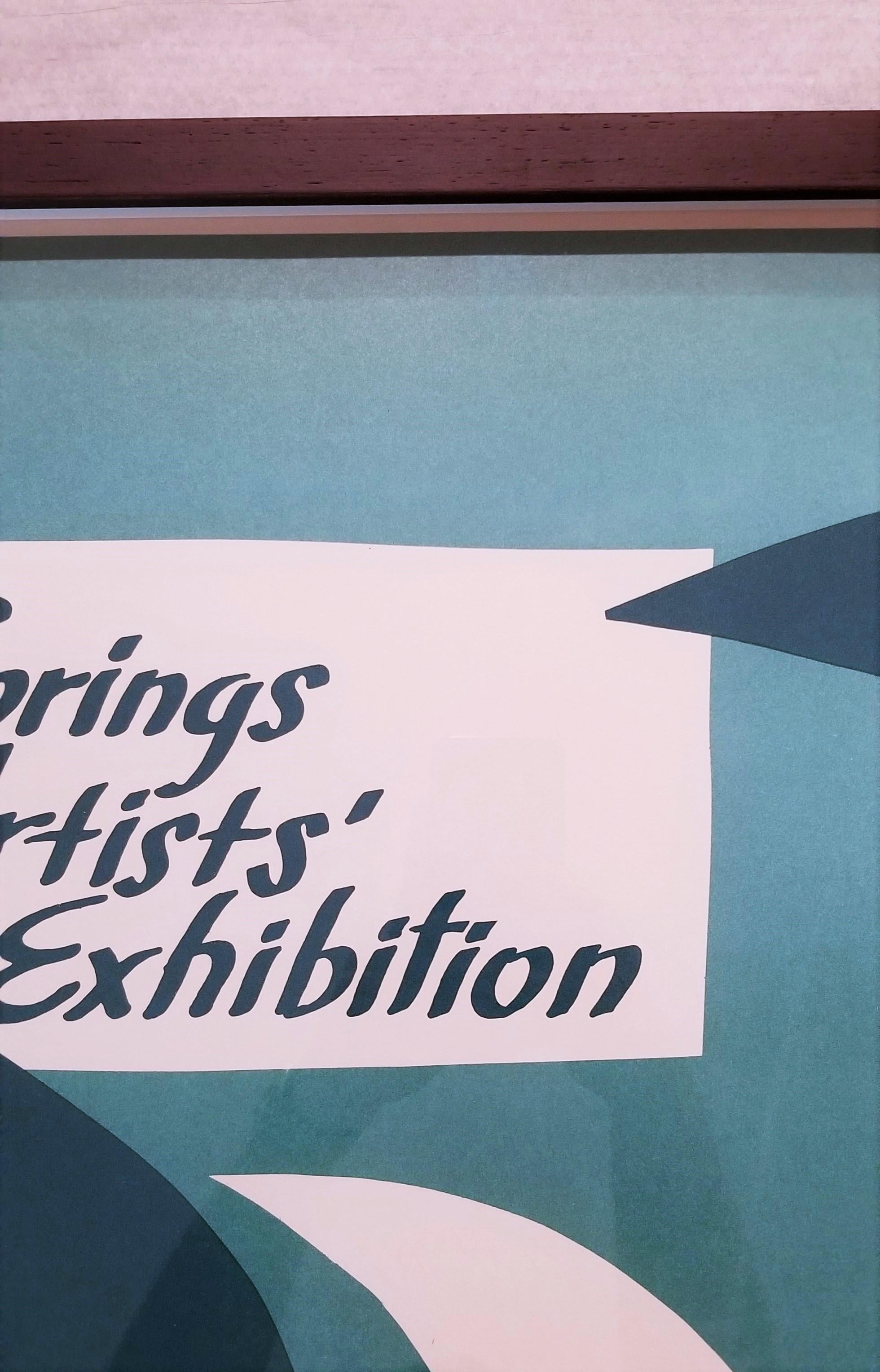 Affiche de l'exposition des artistes de The Springs (signée) /// Femme artiste en vente 3