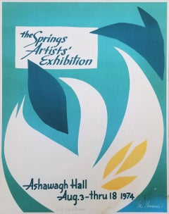 Vintage Ashawagh Hall: The Springs Artists' Exhibition Poster (Signed)
