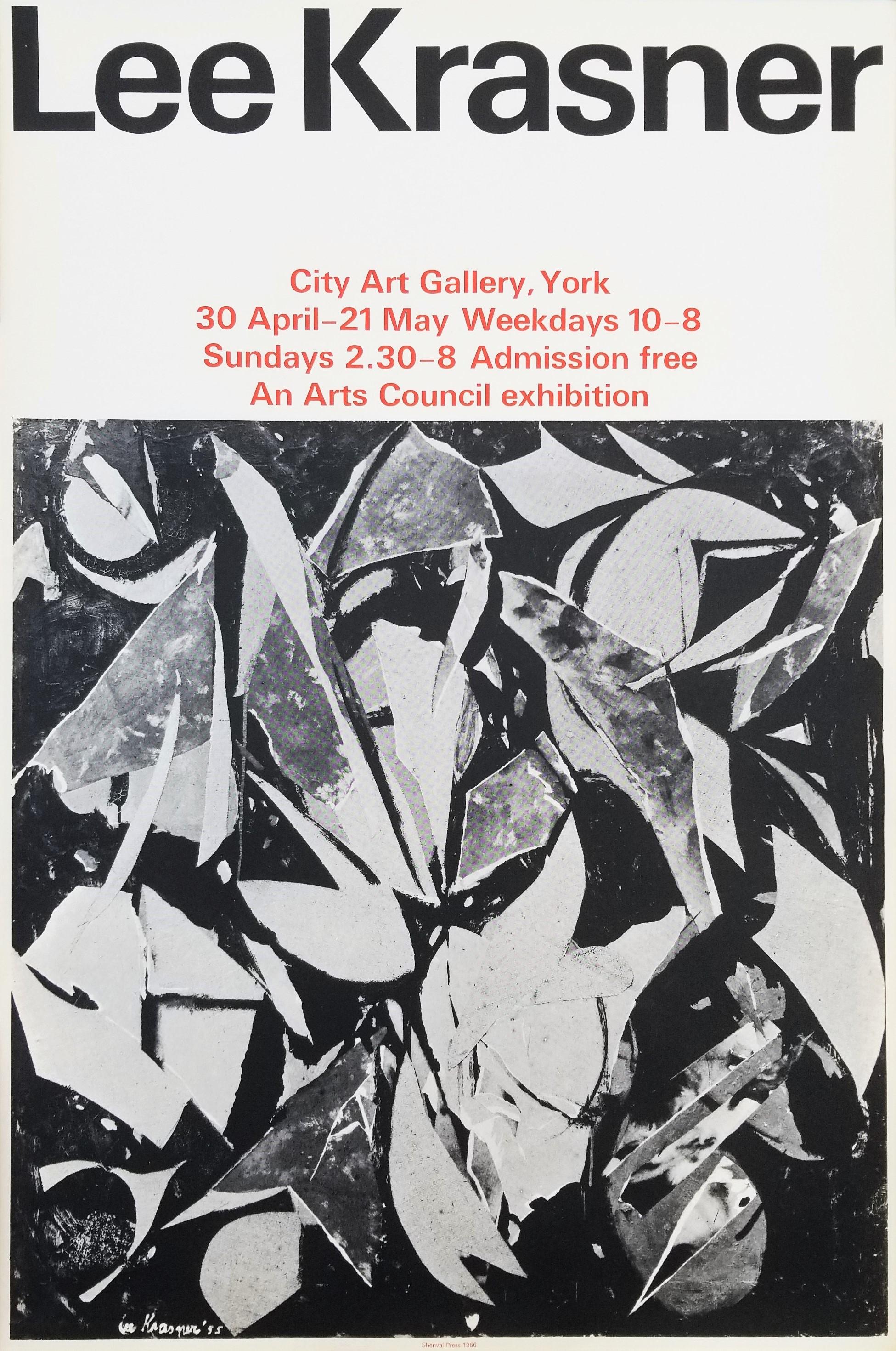 Artist: (after) Lee Krasner (American, 1908-1984)
Title: "City Art Gallery (Bird Talk)"
*Signed and dated by Krasner in the plate (printed signature) lower left
Year: 1966
Medium: Original Lithograph, Exhibition Poster on light wove paper
Limited