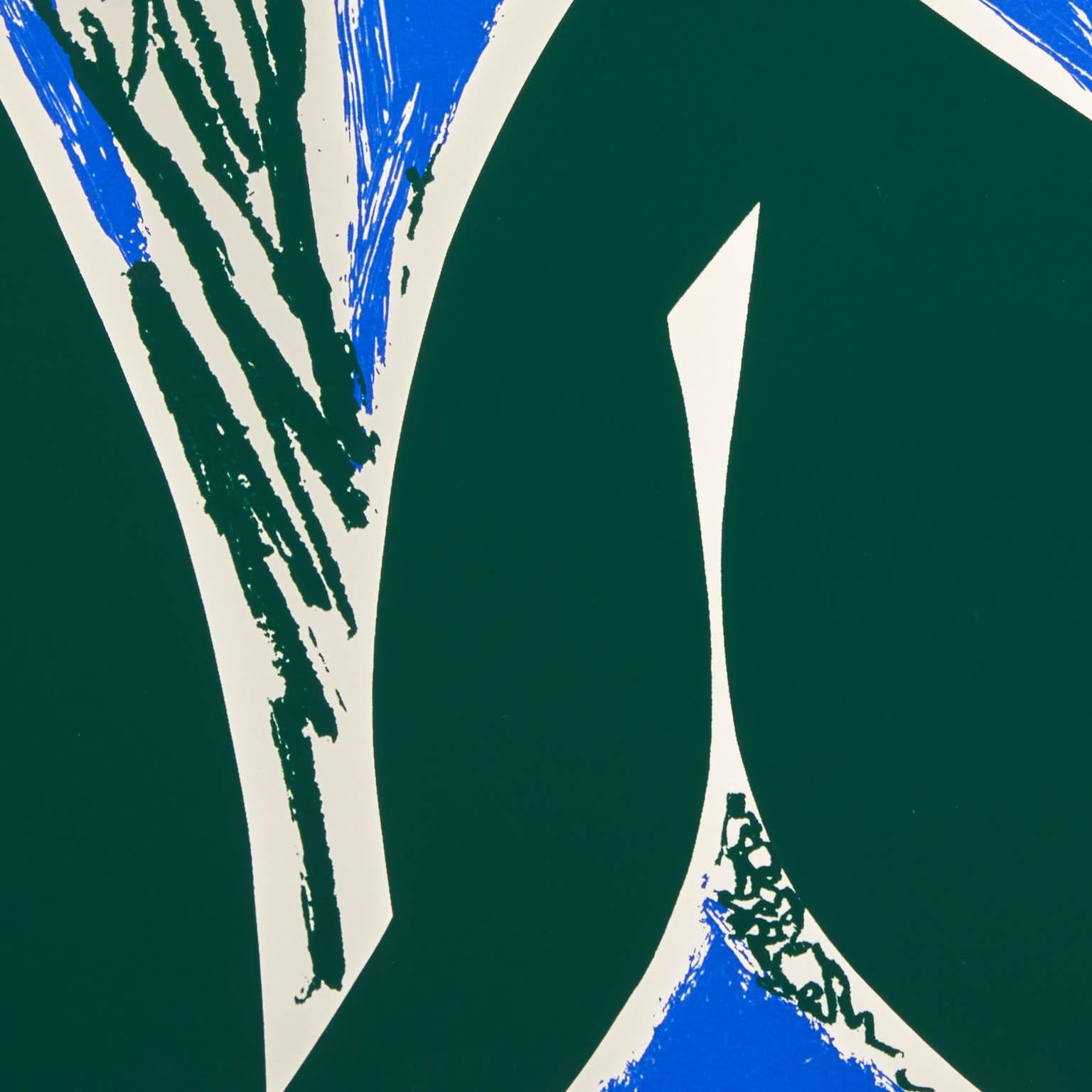 Free Space - Blue - Abstract Expressionist Print by Lee Krasner