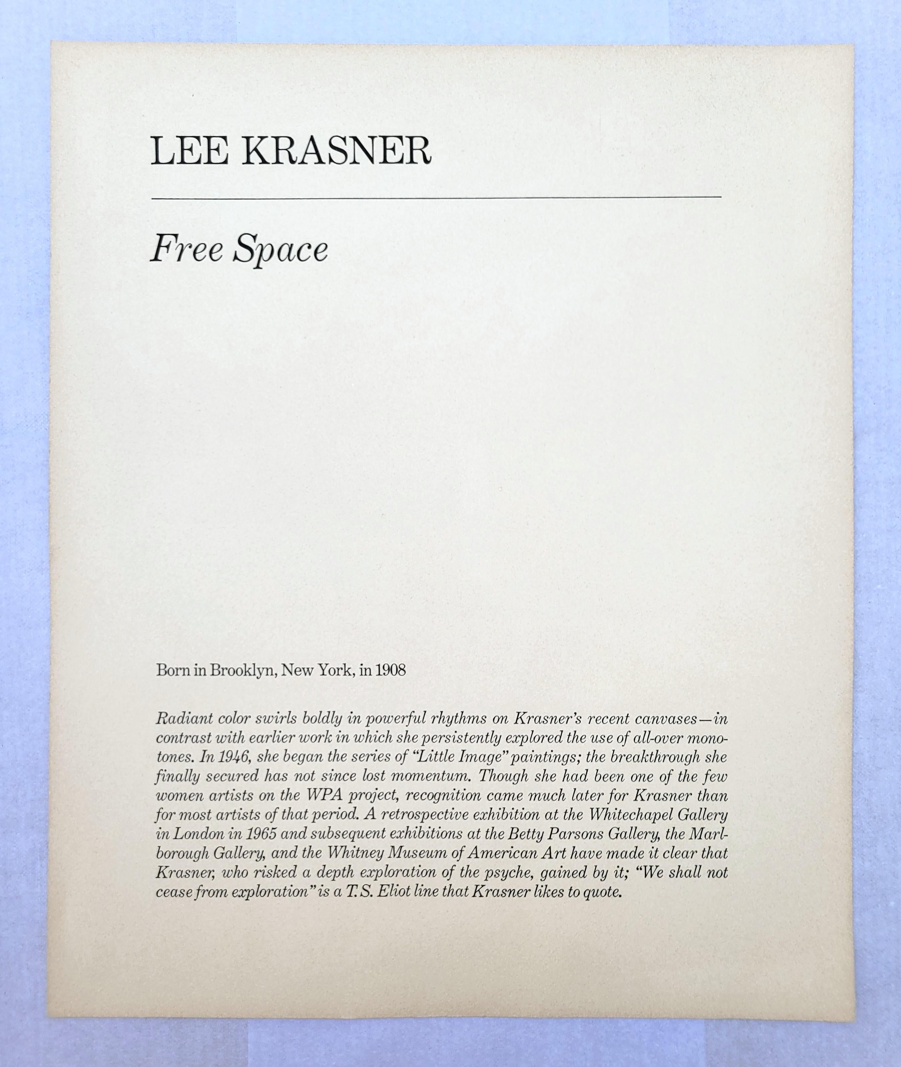 Free Space /// Lee Krasner Screenprint Abstract Expressionist Female Artist Art For Sale 15