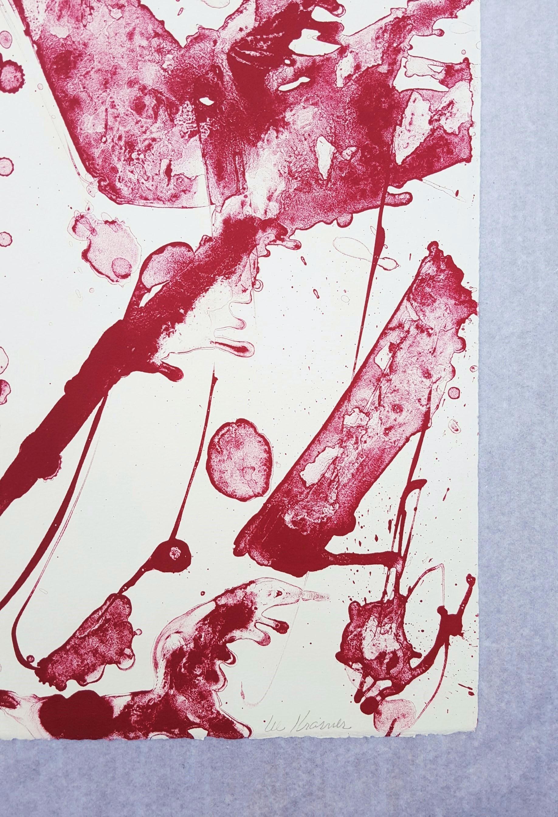 Pink Stone (also called Rose Stone) - Abstract Expressionist Print by Lee Krasner