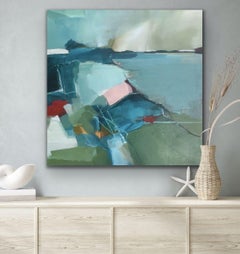 «A orillas del agua», pintura, acrílico sobre lienzo